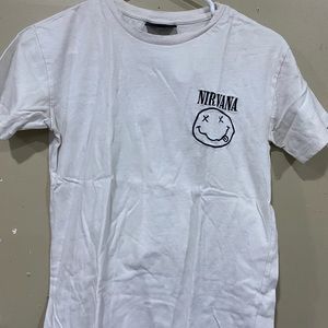 Nirvana plain white tshirt